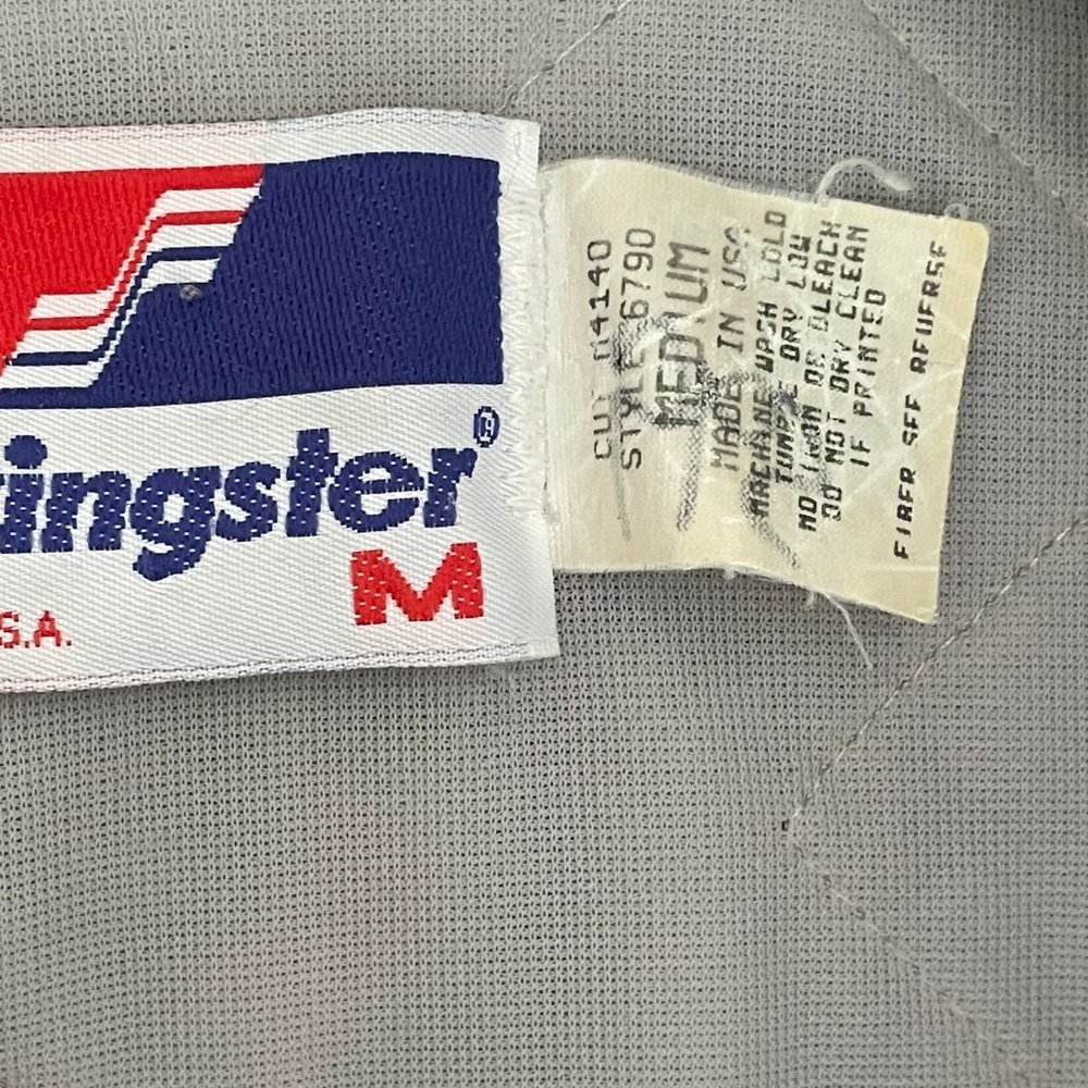 Vintage SWINGSTER CHICAGO WHITE SOX Men's M Black Satin Snap Coat Jacket USA - Picture 5 of 9